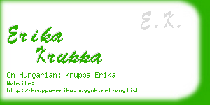 erika kruppa business card